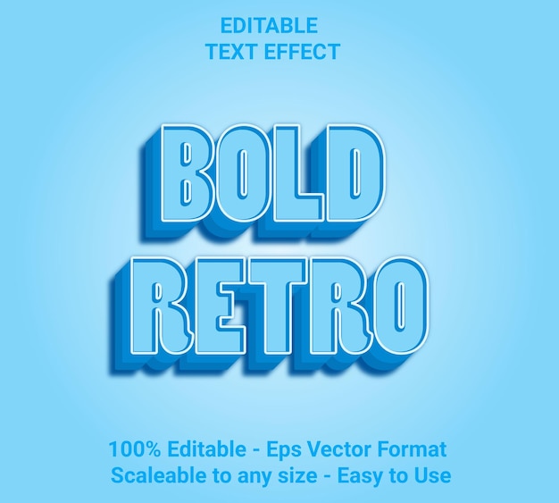 3d 레트로 텍스트 효과 편집 가능한 텍스트 효과