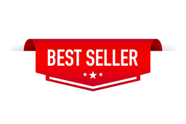 3d rode reclame Bestseller sticker 3d vector Product reclame Verkoop banner badge