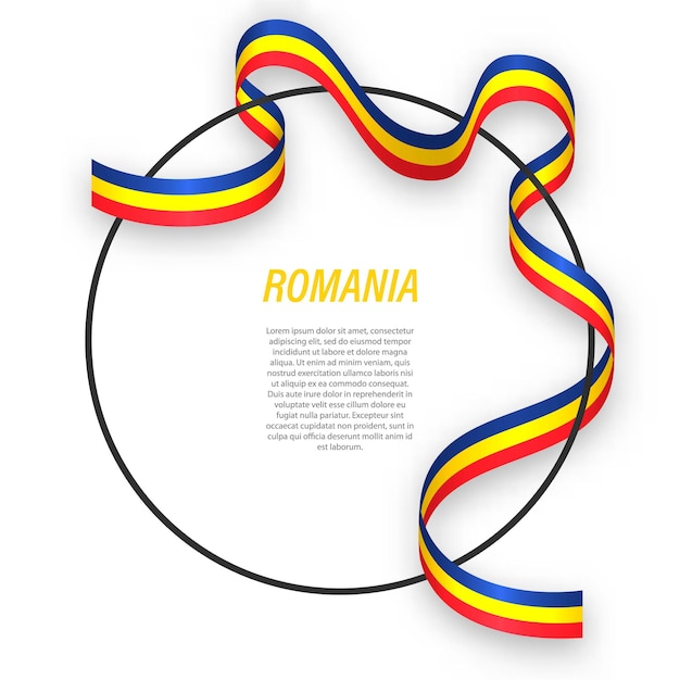 3d romania con bandiera nazionale.