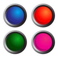 3d round button color set vector design