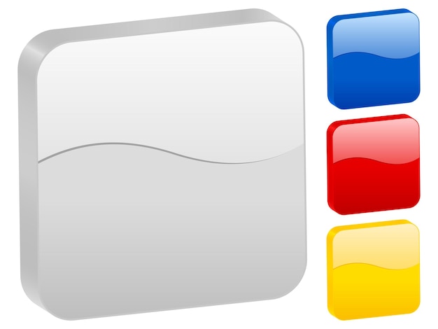 Vector 3d rounded square icon