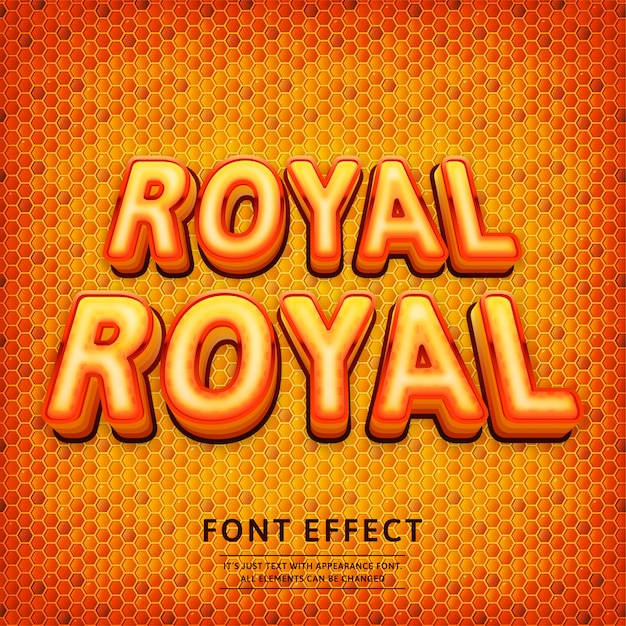 3d royal logo game tittle text effect
