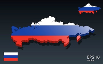 russia flag perspective anim