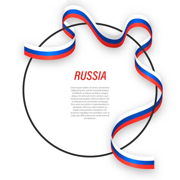 3d россия с национальным флагом.