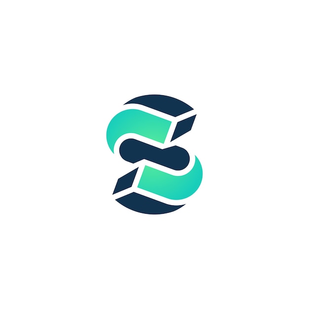 3D S Letter Logo-ontwerp