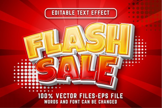 3d sale text effect. editable text effect with cartoon style premium vectors