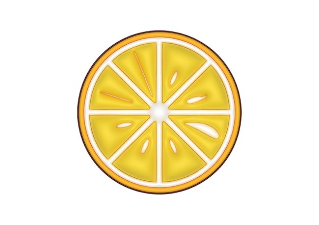 3d schijfje citroen