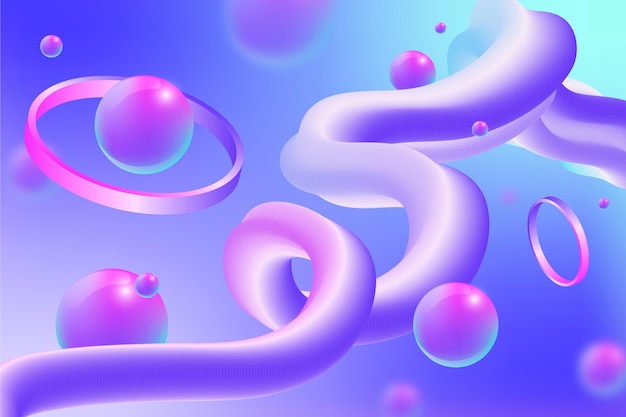 3d shapes background