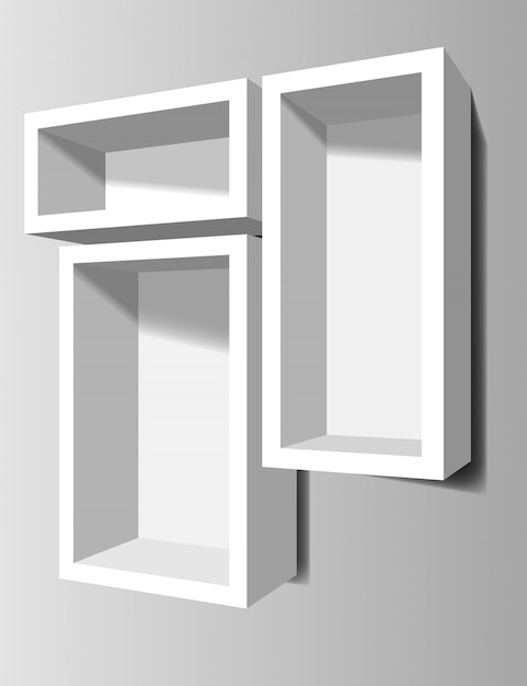 3D shelves