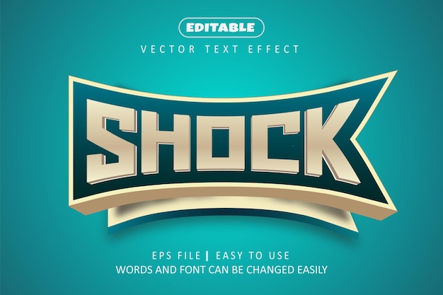 Текстовый эффект 3D Shock