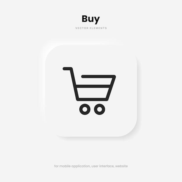 3d shop, buy, cart, trolley, shopping, basket icon symbol sign on isolated white background