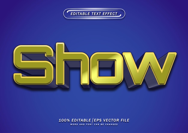 3d show text editable effect