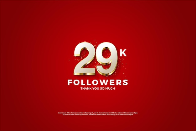 3d silver numbers for 29k followers celebration.