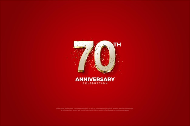 70주년 기념 3d 실버 넘버.