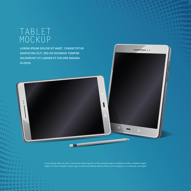 3d silver tab mockup