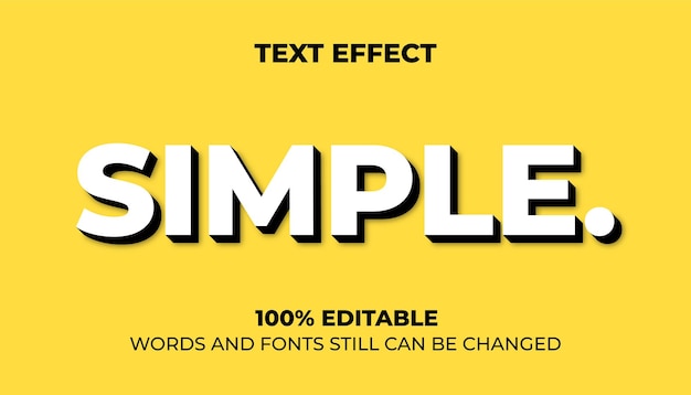 3D Simple Editable Text Effect