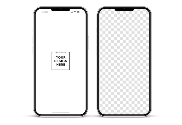 3D smartphone mockup van hoge kwaliteit met dynamisch eiland en geïsoleerde achtergrond voor show mobiele app