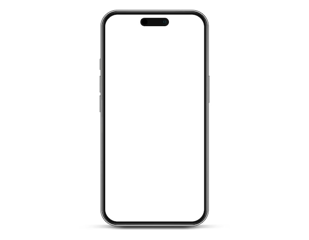 3d smartphonemodel van hoge kwaliteit met dynamisch eiland en geïsoleerde achtergrond voor mobiele showapp