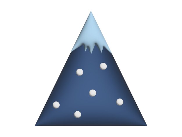 3d snow mountain