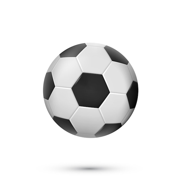 흰색 배경에 고립 된 3D 축구 공
