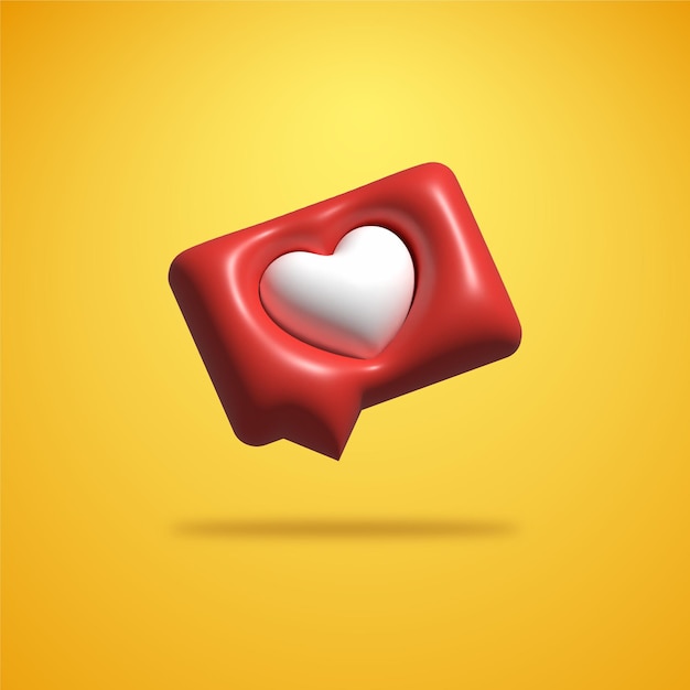 3D Social Media Icon Fully Editable Vector