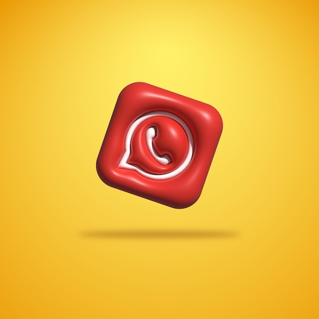 3D Social Media Icon Fully Editable Vector