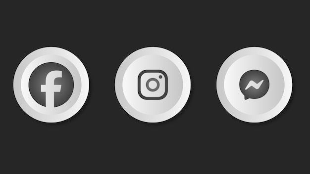 3d social media icons pack