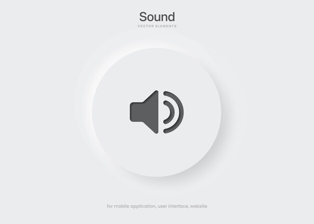 3d speaker, sound, megaphone, music, audio, noise icon for mobile app, website, ui, gui, ux.