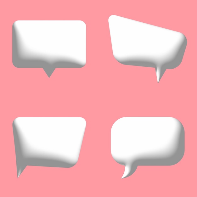 3D SPEECH BUBBLE CHAT ICONS COLLECTION