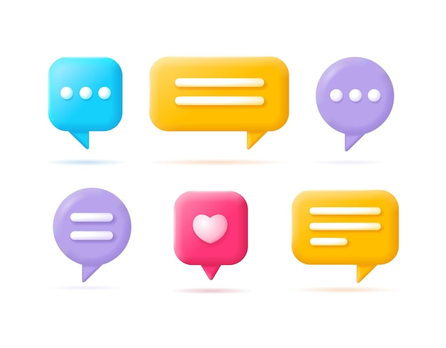 Vector 3d speech bubble icon met check mark cartoon style vector