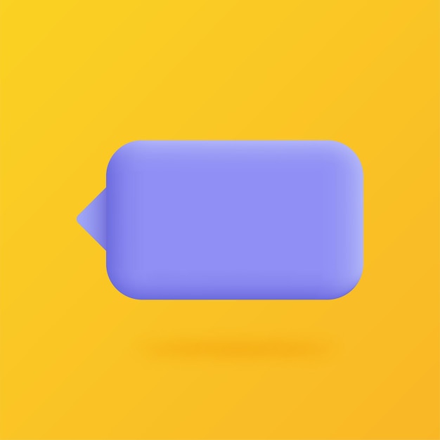 3D speech bubble icons Minimal blank 3d chat boxes sign 3d vector illustration