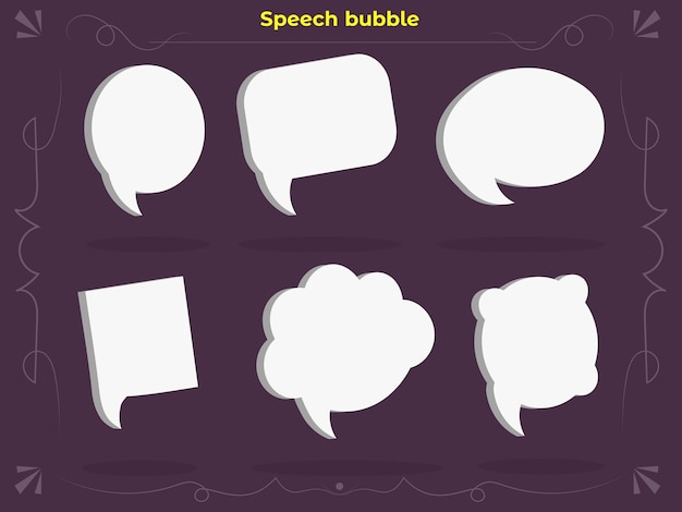 3d speech bubble set 07 chat box dialogue text message thought balloon element pack