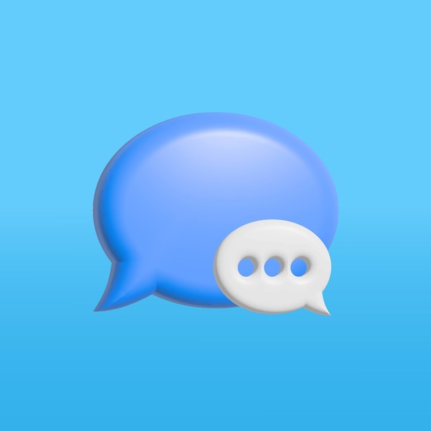 Vector 3d speech chat comment quote bubbles 3d comments illustration