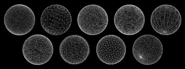 3D сфера сфера проволочная рама сетка проволочной сетки формы
