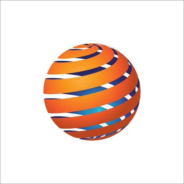 3d sphere icon logo