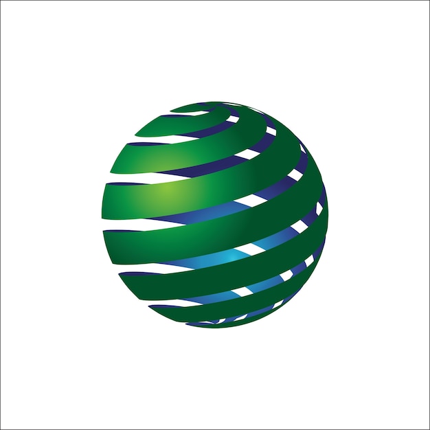 Vector 3d sphere icon logo