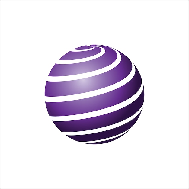 3d sphere icon logo