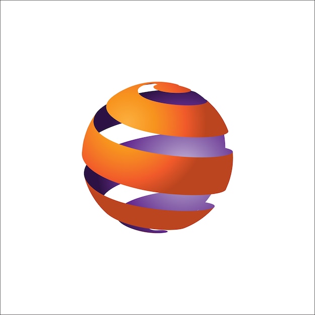 3d sphere icon logo