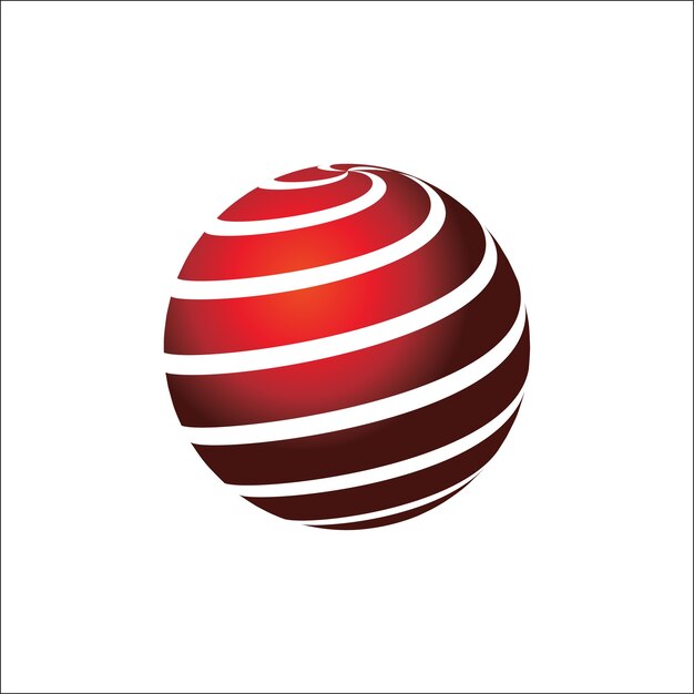 3d sphere icon logo