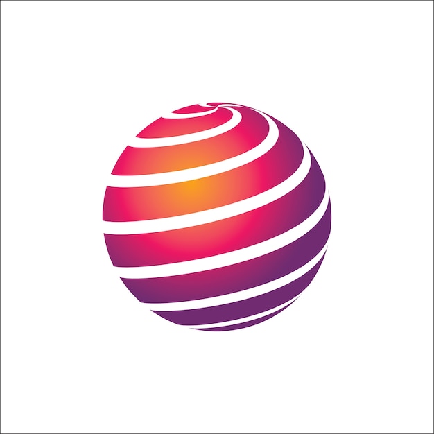 3d sphere icon logo