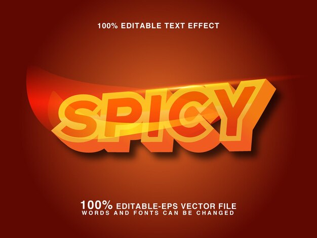 3d spicy fire mockup text style effect Premium Vector