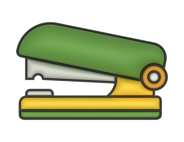 3d stapler illustration vector design