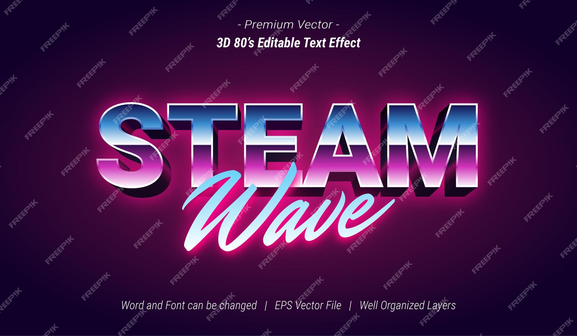 Steam  Text Effect Generator