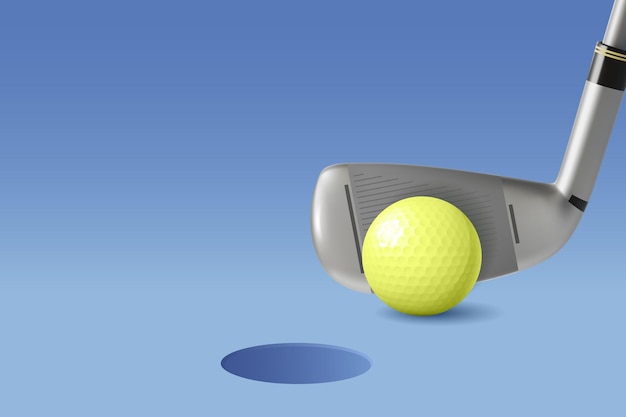 3d Stick Golf en Ball Cartoon Style Vector
