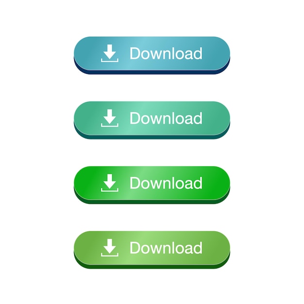 3d-stijl download knop icoon ontwerp