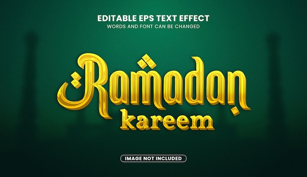 3D-stijl ramadan kareem-teksteffect