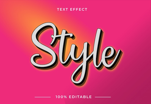 Vector 3d-stijl teksteffect met achtergrond met kleurovergang