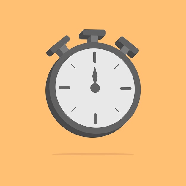 3d stopwatch in minimal cartoon style