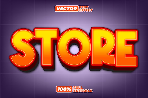 3d store text effect