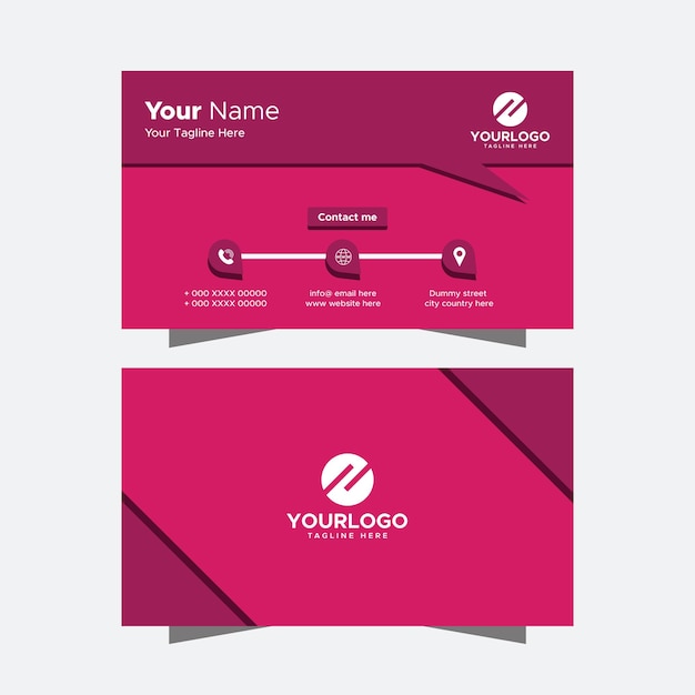 Vector 3d style business card